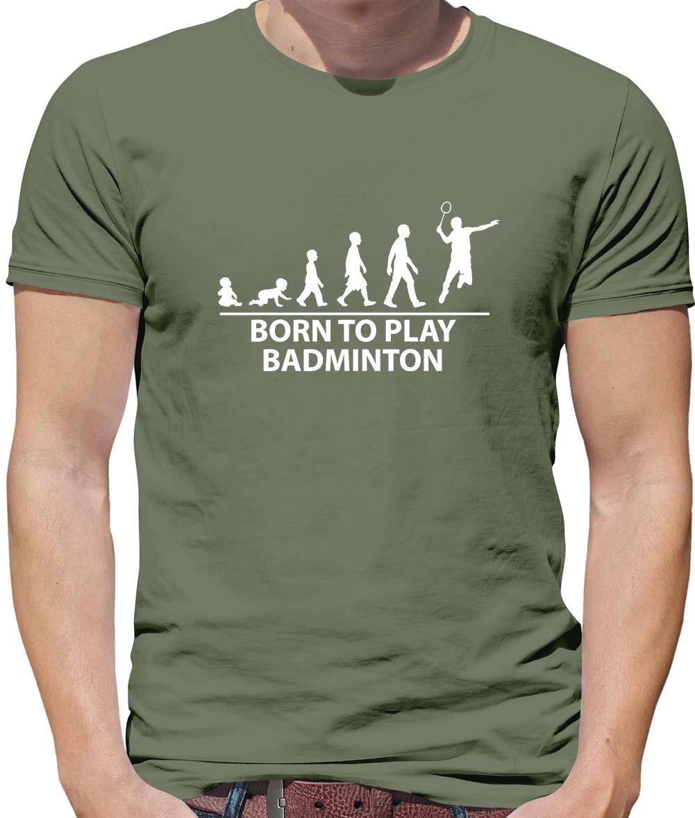 Born To Play Badminton Mens T-Shirt