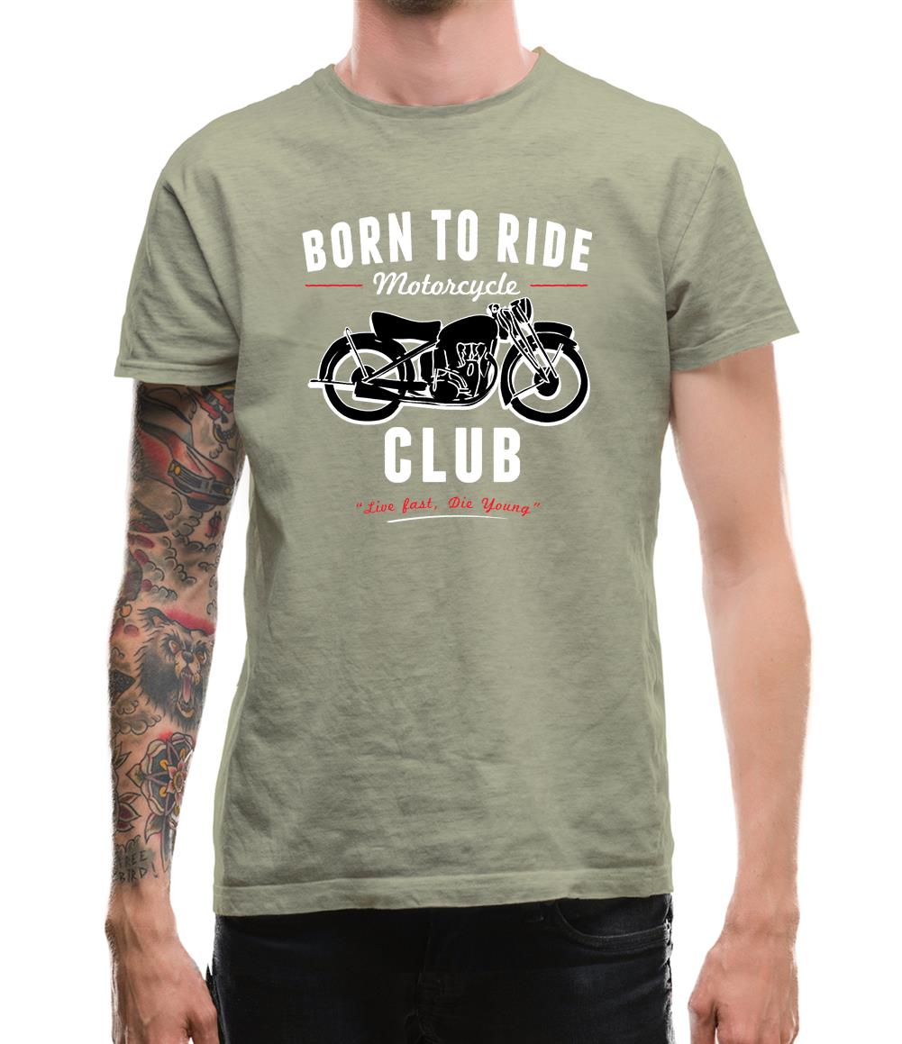 Born To Ride Motorcycle Club Mens T-Shirt