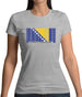 Bosnia And Herzegovina  Barcode Style Flag Womens T-Shirt