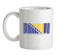 Bosnia and Herzegovina Barcode Style Flag Ceramic Mug