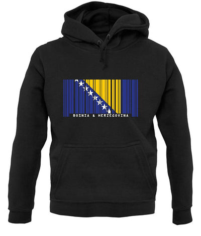Bosnia And Herzegovina  Barcode Style Flag unisex hoodie