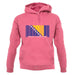 Bosnia And Herzegovina  Barcode Style Flag unisex hoodie