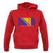 Bosnia And Herzegovina  Barcode Style Flag unisex hoodie