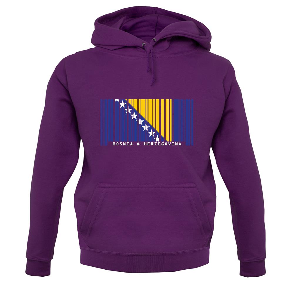 Bosnia And Herzegovina  Barcode Style Flag unisex hoodie