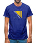 Bosnia And Herzegovina  Barcode Style Flag Mens T-Shirt