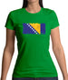 Bosnia And Herzegovina Grunge Style Flag Womens T-Shirt