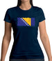 Bosnia And Herzegovina Grunge Style Flag Womens T-Shirt