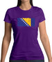 Bosnia And Herzegovina Grunge Style Flag Womens T-Shirt