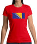 Bosnia And Herzegovina Grunge Style Flag Womens T-Shirt