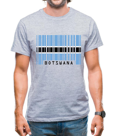 Botswana Barcode Style Flag Mens T-Shirt