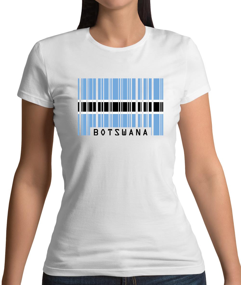 Botswana Barcode Style Flag Womens T-Shirt