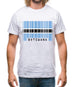 Botswana Barcode Style Flag Mens T-Shirt