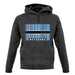 Botswana Barcode Style Flag unisex hoodie