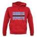 Botswana Barcode Style Flag unisex hoodie