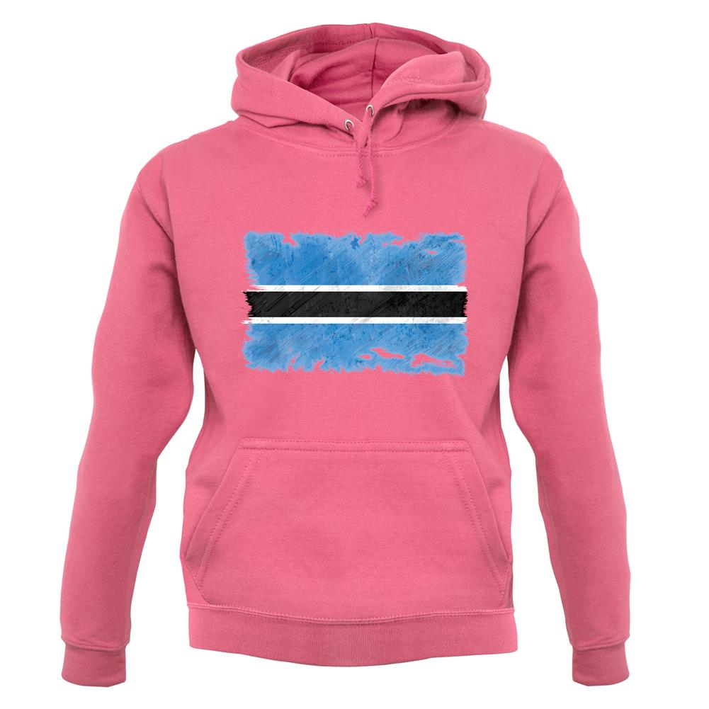 Botswana Grunge Style Flag unisex hoodie