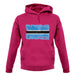 Botswana Grunge Style Flag unisex hoodie