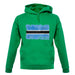 Botswana Grunge Style Flag unisex hoodie