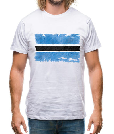 Botswana Grunge Style Flag Mens T-Shirt