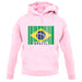 Brazil Barcode Style Flag unisex hoodie
