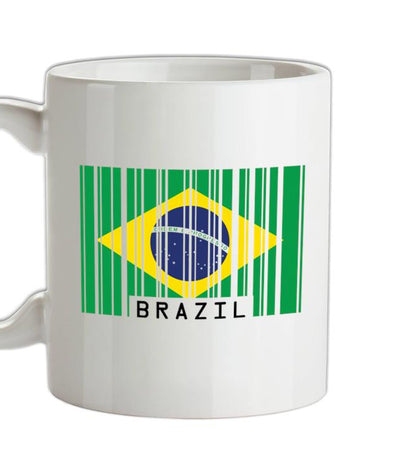 Brazil Barcode Style Flag Ceramic Mug
