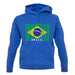 Brazil Barcode Style Flag unisex hoodie