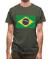 Brazil Grunge Style Flag Mens T-Shirt