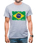 Brazil Grunge Style Flag Mens T-Shirt