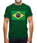 Brazil Grunge Style Flag Mens T-Shirt