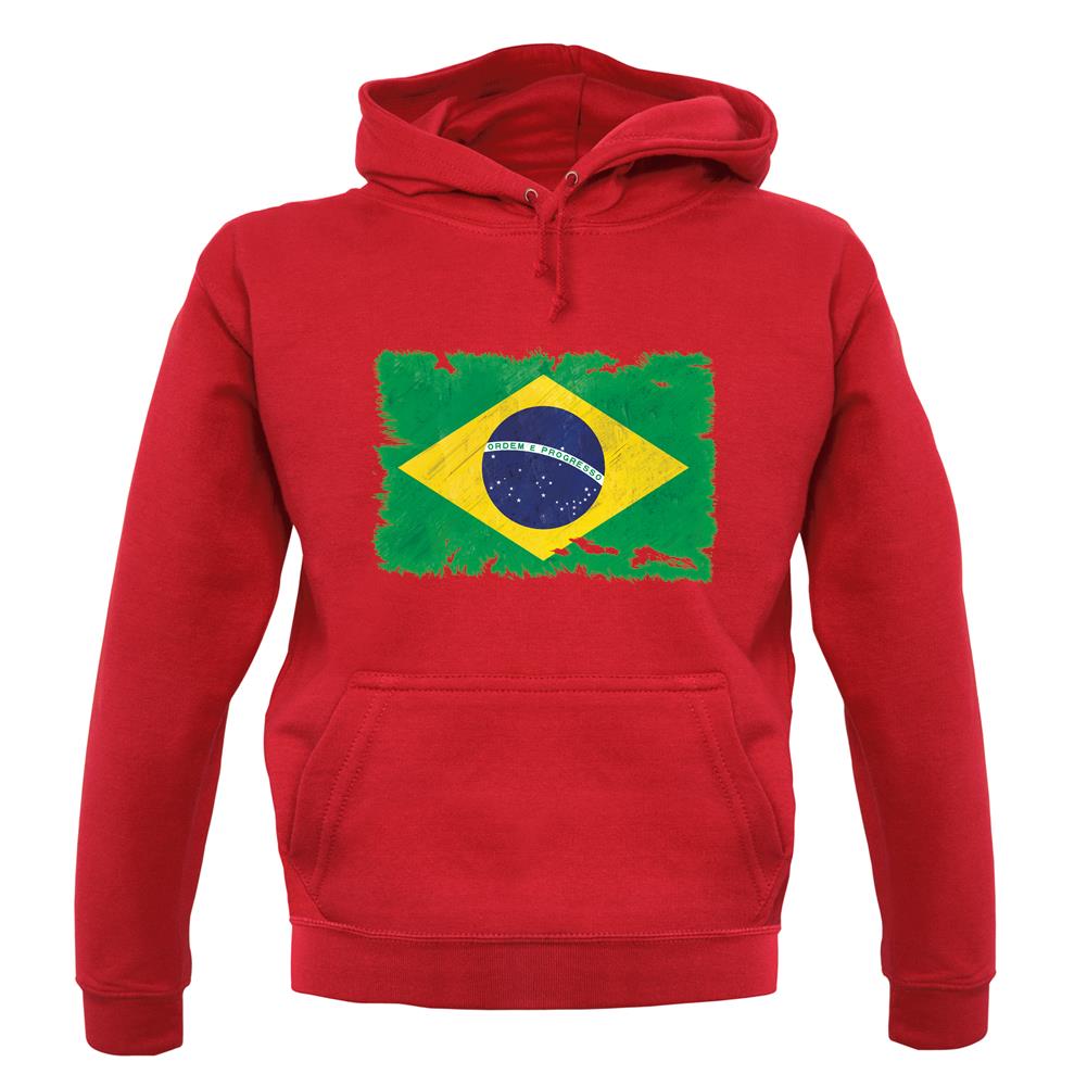 Brazil Grunge Style Flag unisex hoodie