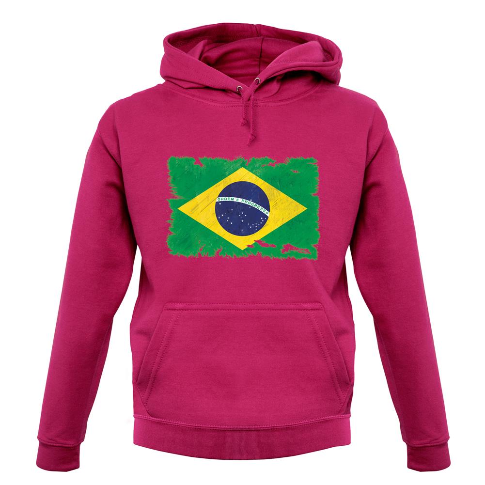 Brazil Grunge Style Flag unisex hoodie