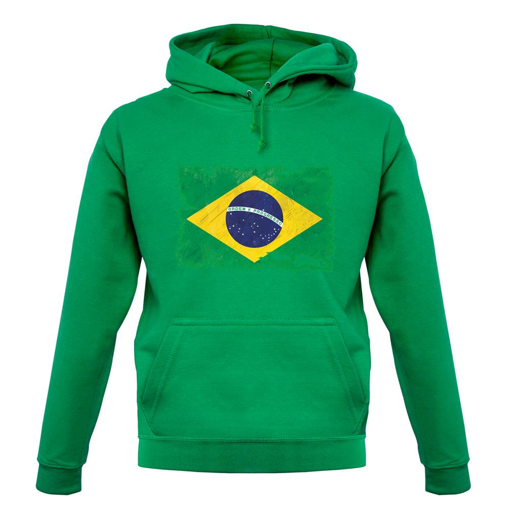 Brazil Grunge Style Flag unisex hoodie