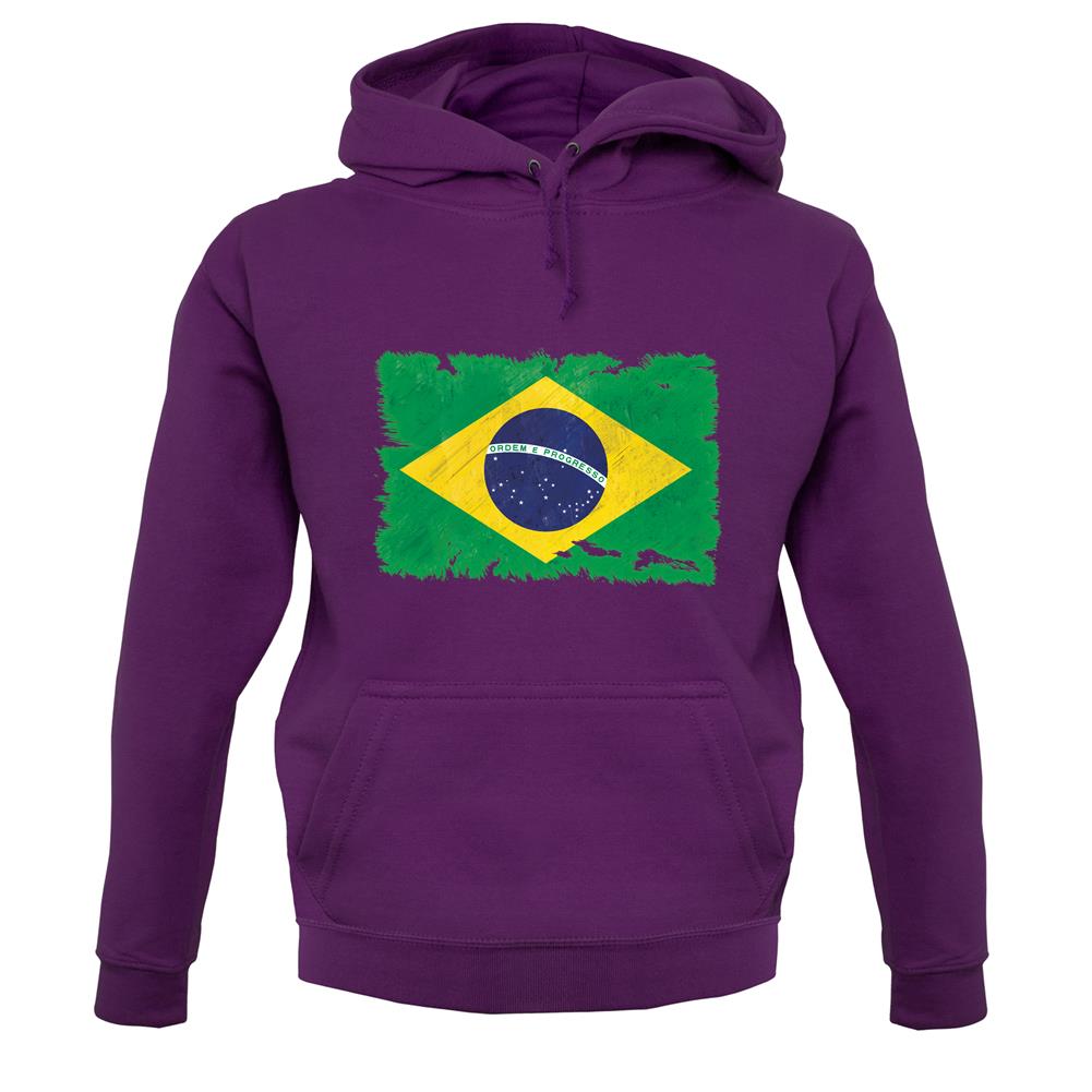 Brazil Grunge Style Flag unisex hoodie