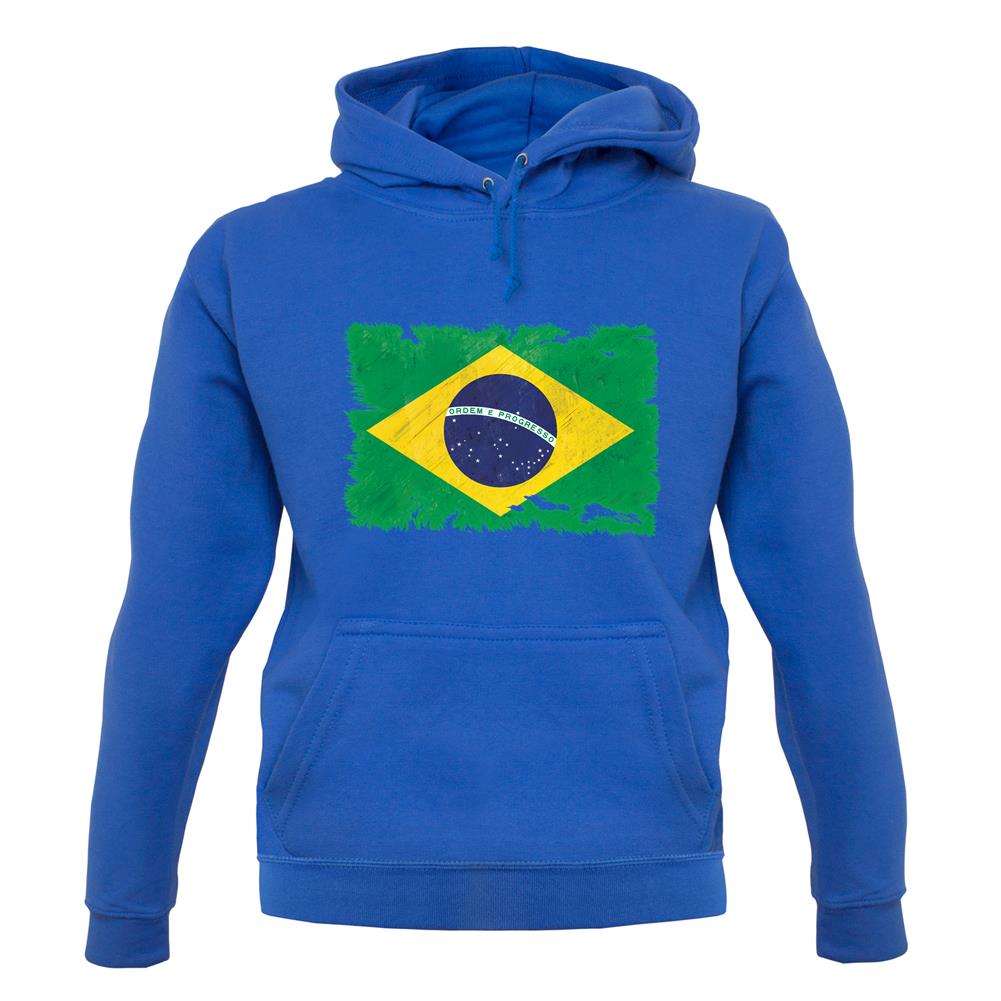 Brazil Grunge Style Flag unisex hoodie