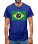 Brazil Grunge Style Flag Mens T-Shirt