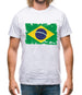 Brazil Grunge Style Flag Mens T-Shirt