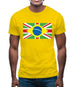 Brazil Union Jack Flag Mens T-Shirt