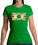 Brazil Union Jack Flag Womens T-Shirt