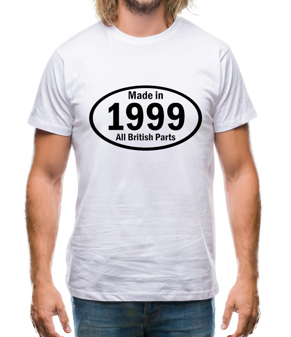 Made In 1999 All British Parts Mens T-Shirt