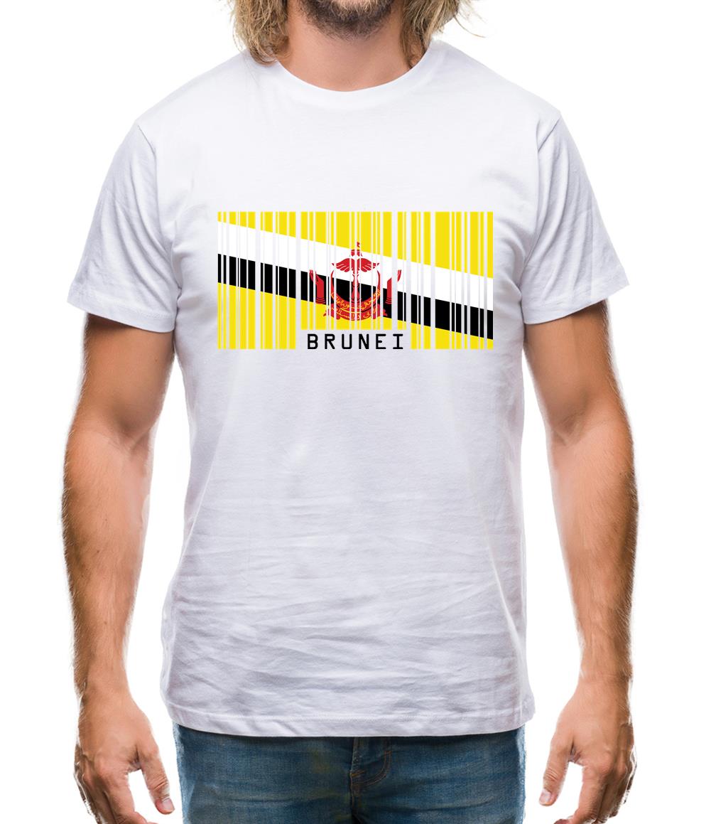 Brunei Barcode Style Flag Mens T-Shirt