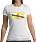 Brunei Barcode Style Flag Womens T-Shirt