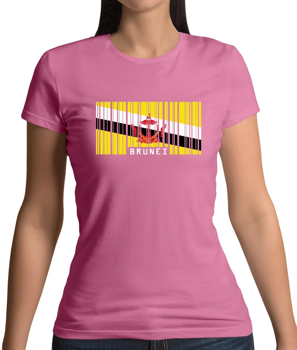 Brunei Barcode Style Flag Womens T-Shirt