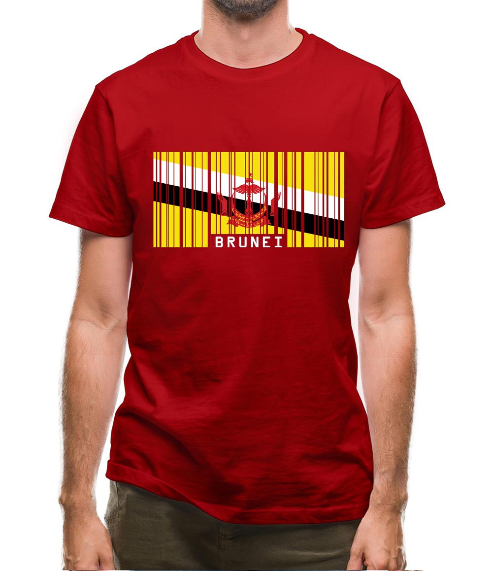 Brunei Barcode Style Flag Mens T-Shirt