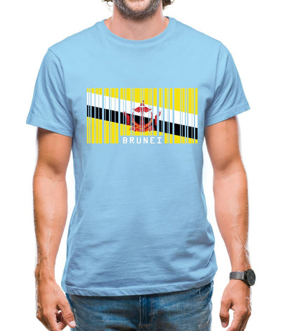 Brunei Barcode Style Flag Mens T-Shirt