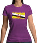 Brunei Grunge Style Flag Womens T-Shirt