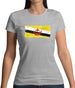 Brunei Grunge Style Flag Womens T-Shirt