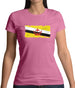 Brunei Grunge Style Flag Womens T-Shirt