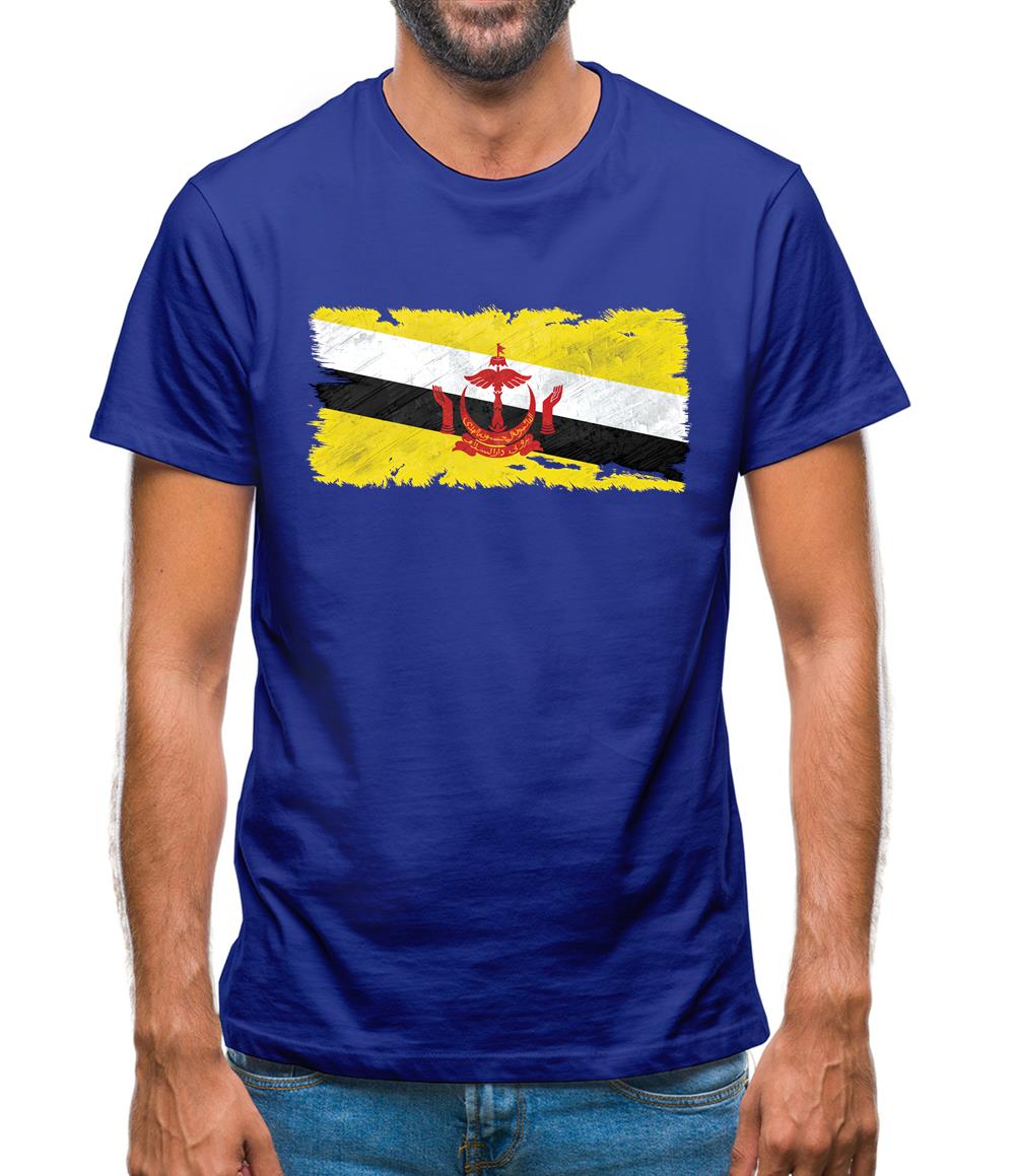 Brunei Grunge Style Flag Mens T-Shirt