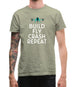 Build, Fly, Crash, Repeat Mens T-Shirt