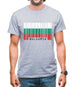 Bulgaria Barcode Style Flag Mens T-Shirt