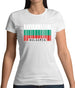 Bulgaria Barcode Style Flag Womens T-Shirt